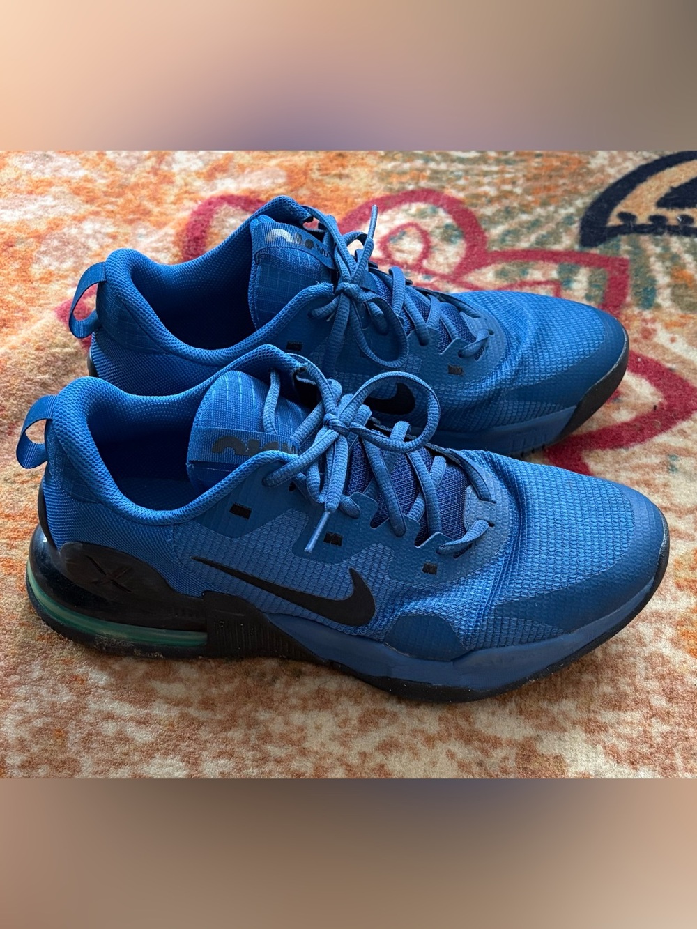 Nike Men’s Bright Blue Athletic Sneakers with Black Swoosh